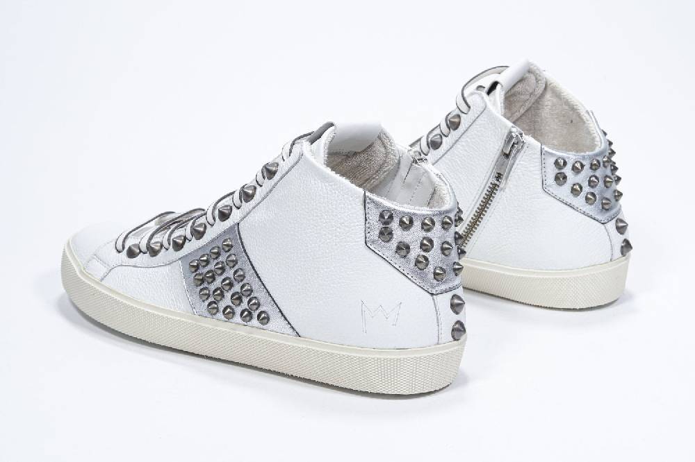 Leather Crown STUDBORN | Argento & Bianche - Alte - Donna Qualità Garantita