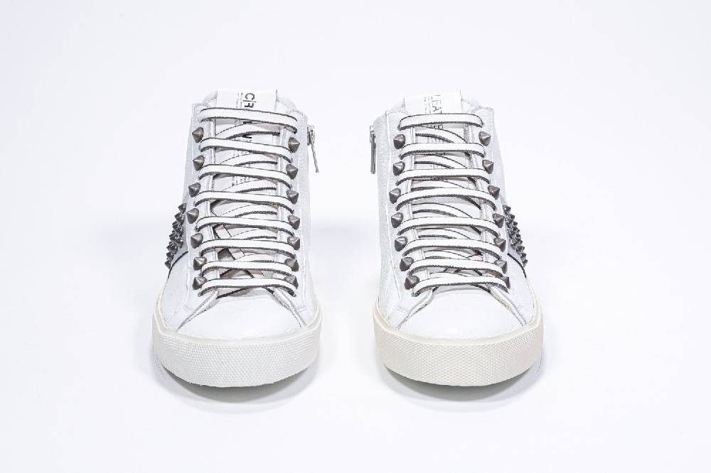 Leather Crown STUDBORN | Argento & Bianche - Alte - Donna Qualità Garantita