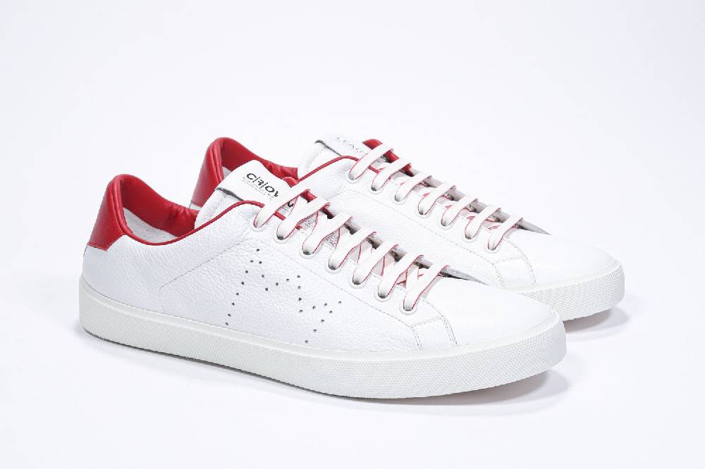 Leather Crown LC06 | Rosse & Bianche - Basse - Uomo Affare Del Giorno