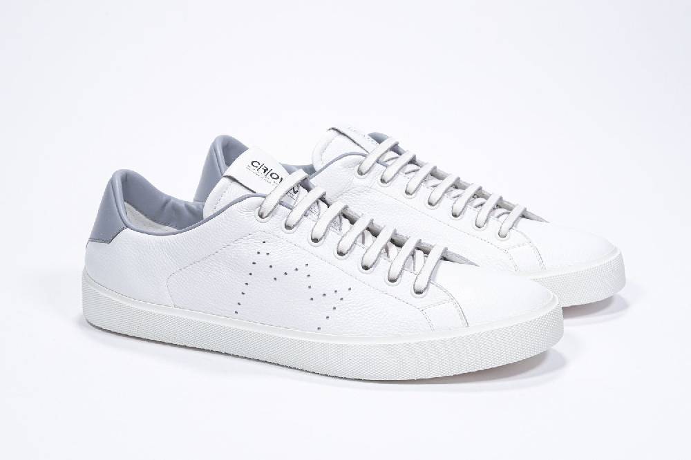 Leather Crown LC06 | Grigio Chiaro & Bianche - Basse - Uomo Sottocosto