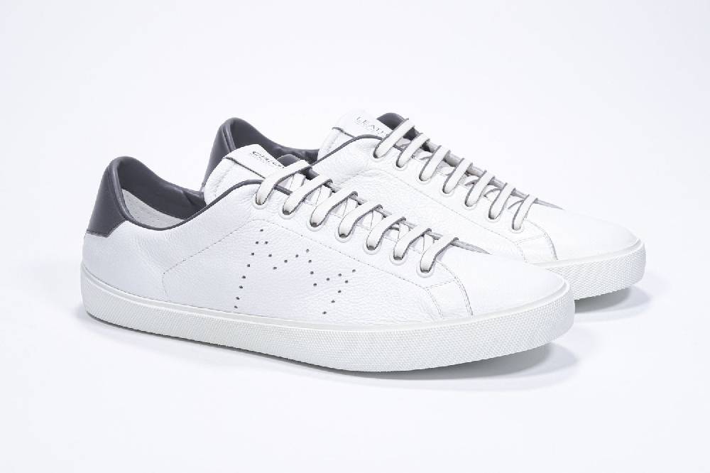 Leather Crown LC06 | Grigio & Bianche - Basse - Uomo Presa