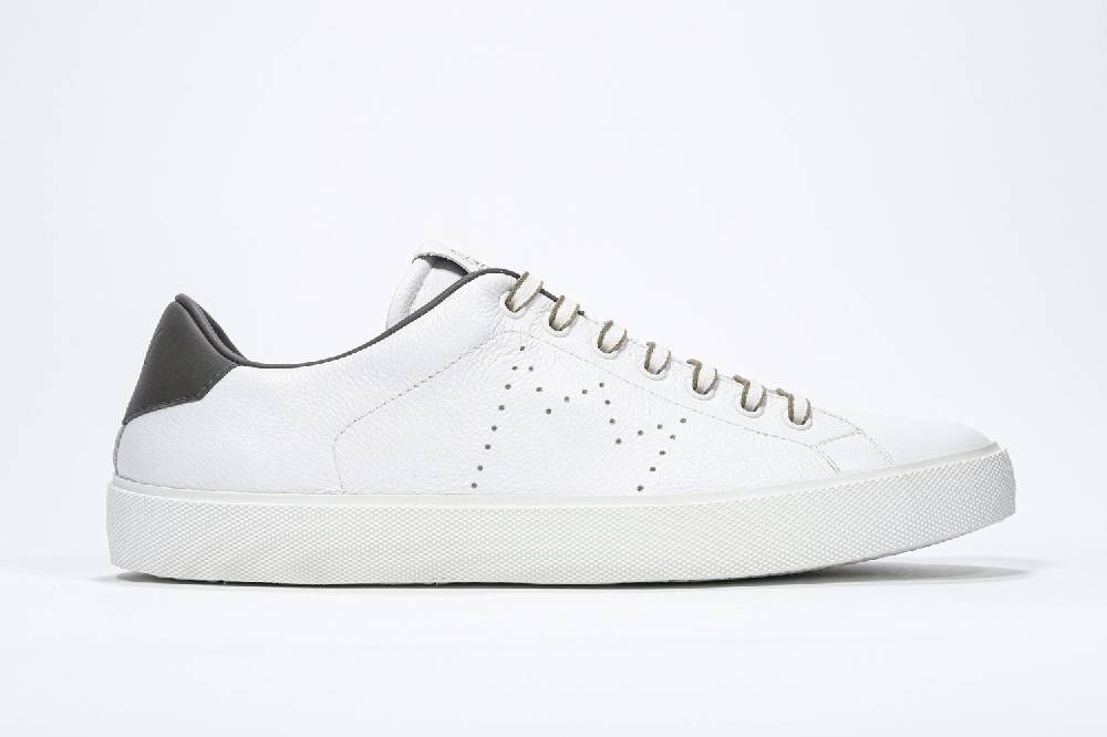 Leather Crown LC06 | Verde Militare & Bianche - Basse - Uomo
