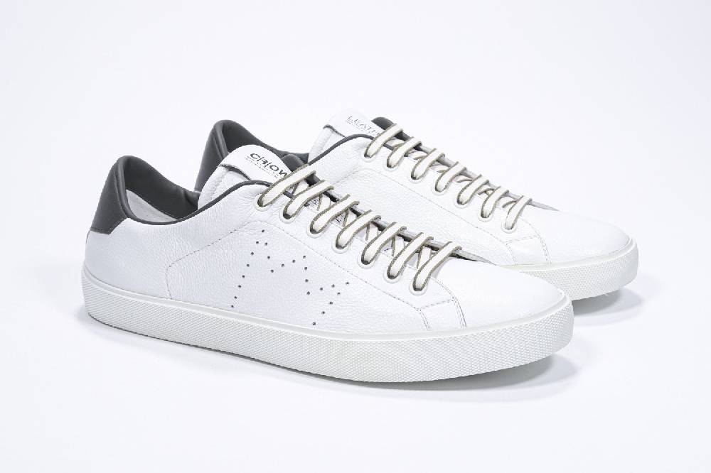 Leather Crown LC06 | Verde Militare & Bianche - Basse - Uomo Sconto