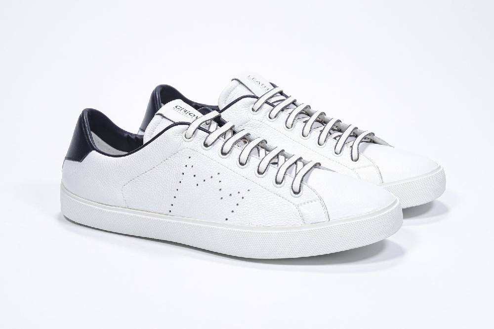 Leather Crown LC06 | Navy & Bianche - Basse - Uomo Offerta