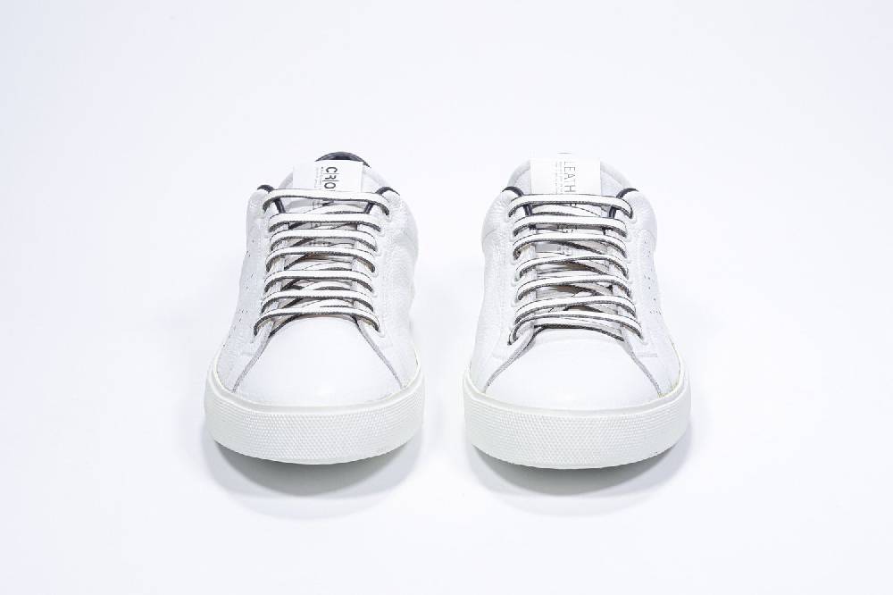 Leather Crown LC06 | Navy & Bianche - Basse - Uomo Offerta