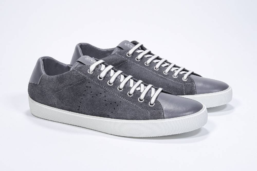 Leather Crown PURE | Grigio scuro - Basse - Uomo Vendita Economica