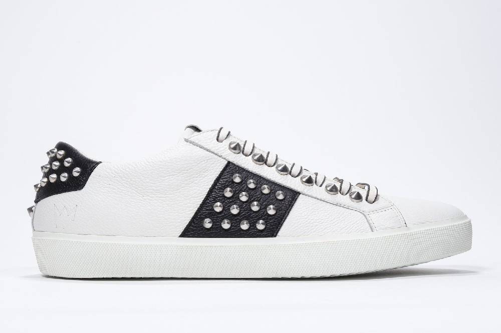 Leather Crown STUDLIGHT | Bianco e nero - BASSE - Uomo