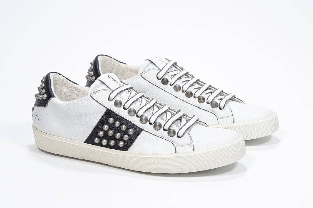 Leather Crown STUDLIGHT | Bianco e nero - BASSE - Uomo Moda