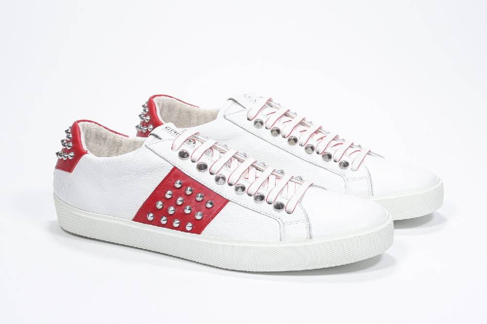 Leather Crown STUDLIGHT | Rosso e bianco - BASSE - Uomo Italia