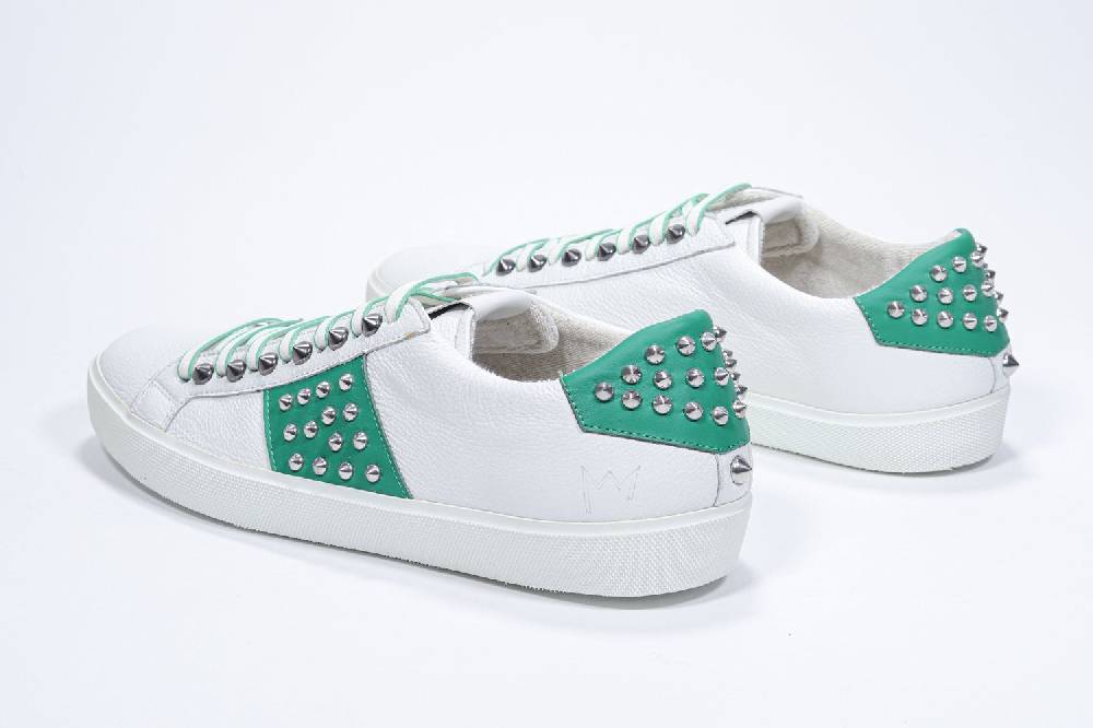 Leather Crown STUDLIGHT | Bianco e verde - BASSE - Uomo In Linea