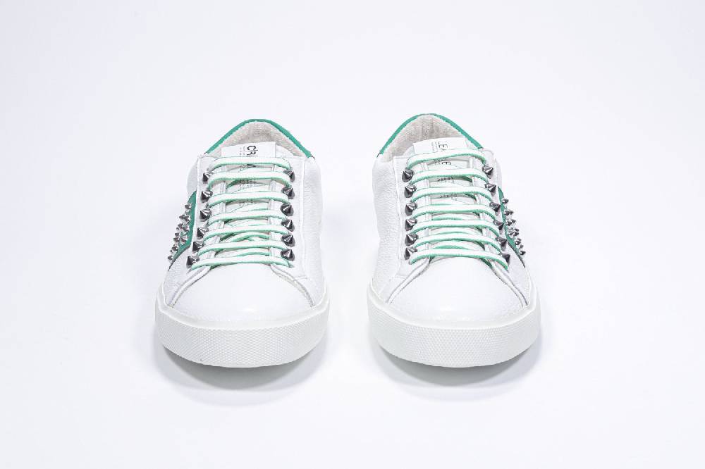 Leather Crown STUDLIGHT | Bianco e verde - BASSE - Uomo In Linea