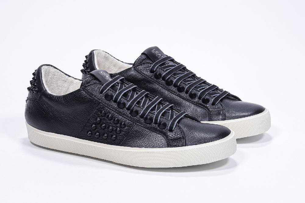 Leather Crown STUDLIGHT | Tutto nero - BASSE - Uomo Soddisfazione Garantita