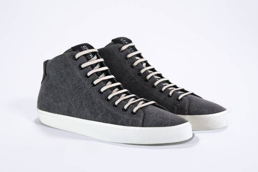 Leather Crown EARTH | Demin nero - Mid Top - Uomo Promozione Limitata