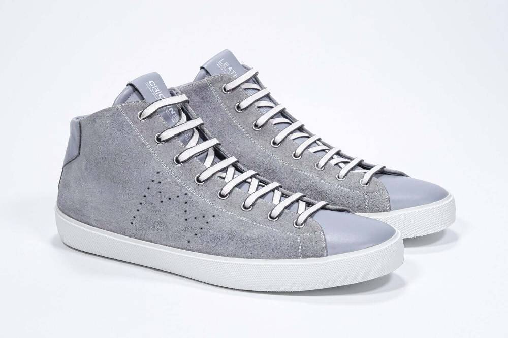 Leather Crown EARTH | Grigio Chiaro - Alte - Uomo Affare Del Giorno