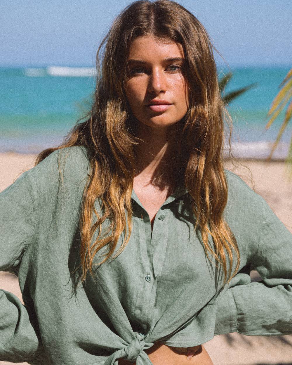 Manebí Linen Santos Shirt - Mineral Green Novità