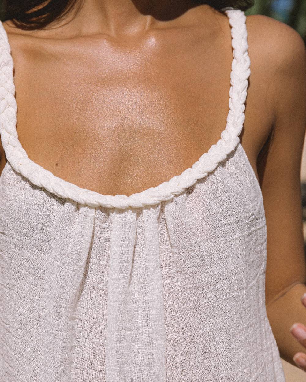 Manebí Linen Gauze Maracaibo Dress - White Online