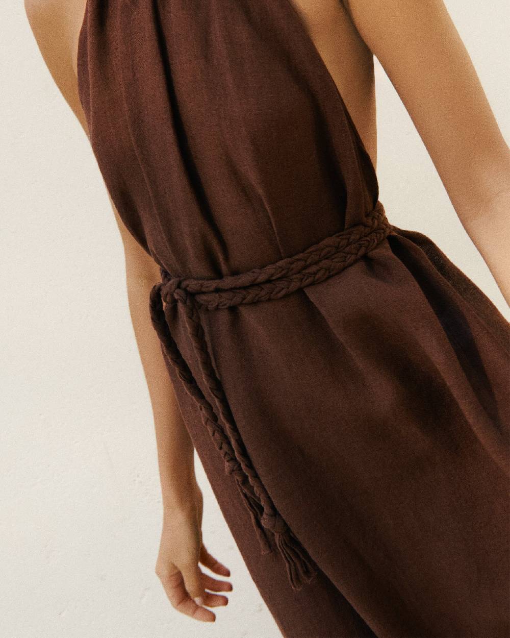 Manebí Linen Gauze Tulum Dress - Cocoa Nuova