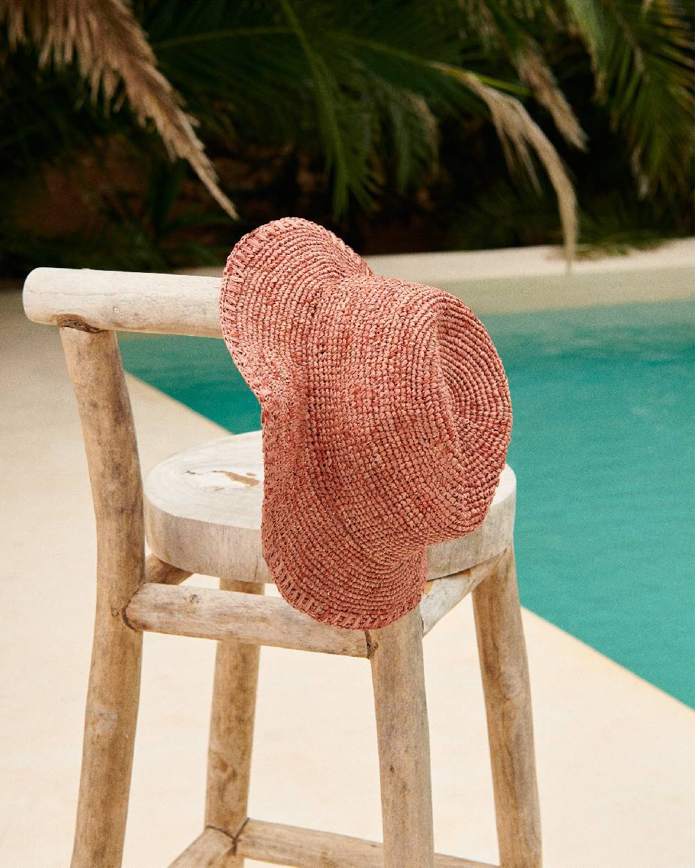 Manebí Raffia Panama Hat - Rust Negozi Online