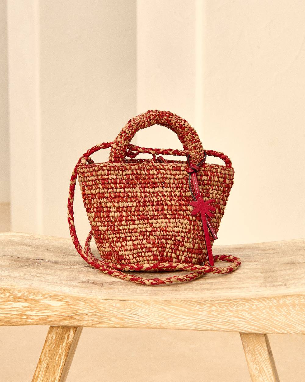 Manebí Raffia Summer Bag Mini - Rust Tan Mélange Novità
