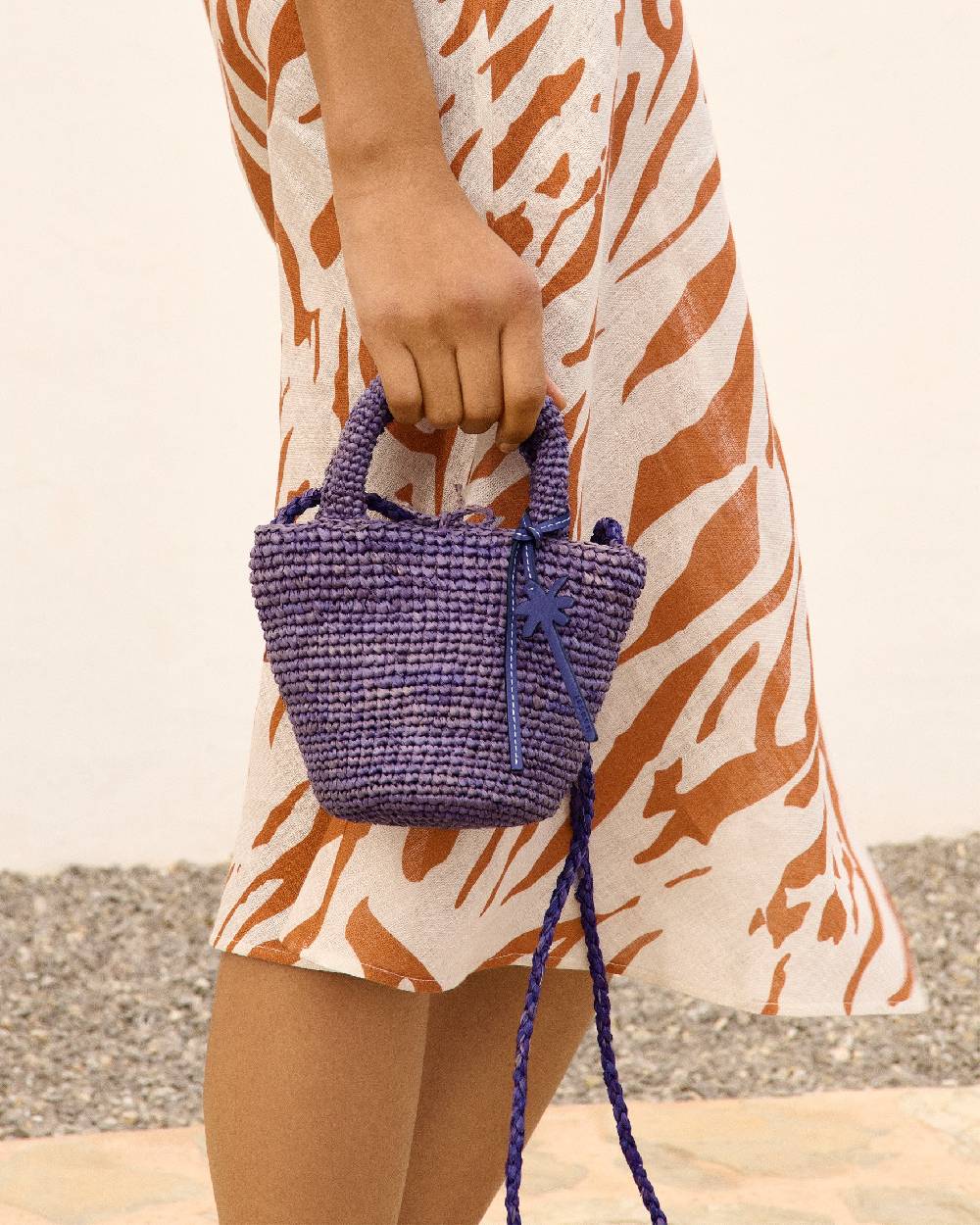 Manebí Raffia Summer Bag Mini - Summer Purple Presa