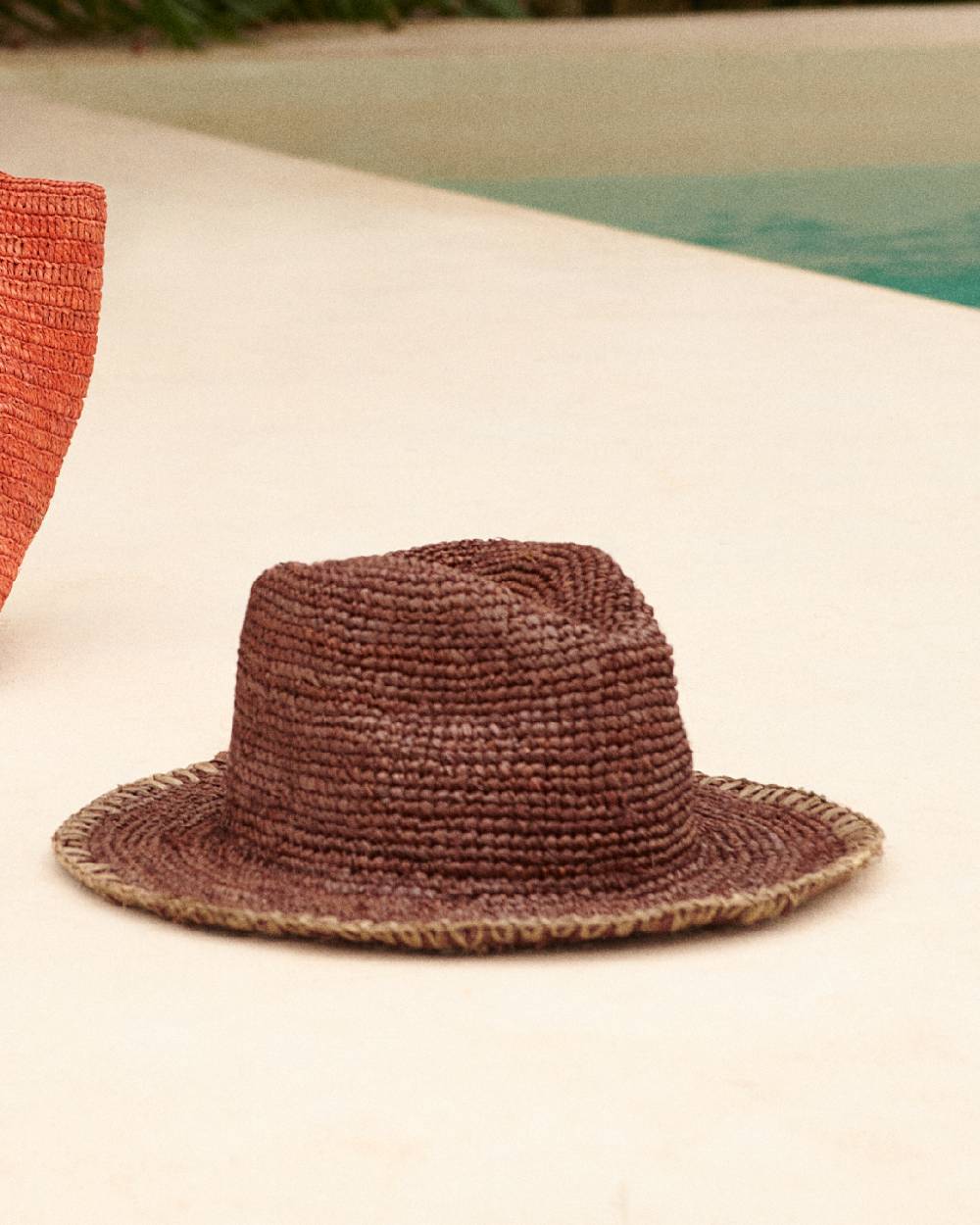 Manebí Raffia Panama Hat - Chocolate Economico