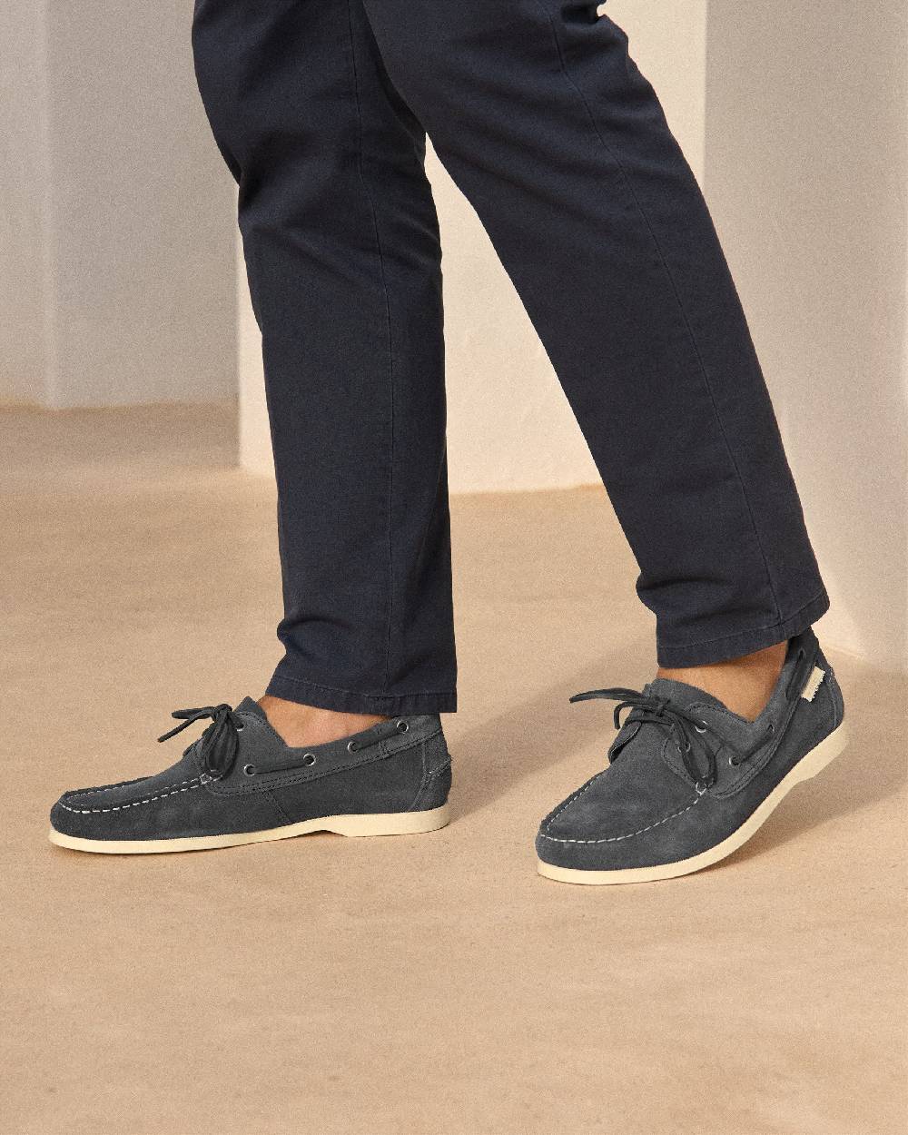 Manebí Suede Boat-Shoes - Hamptons Patriot Blue Qualità Garantita