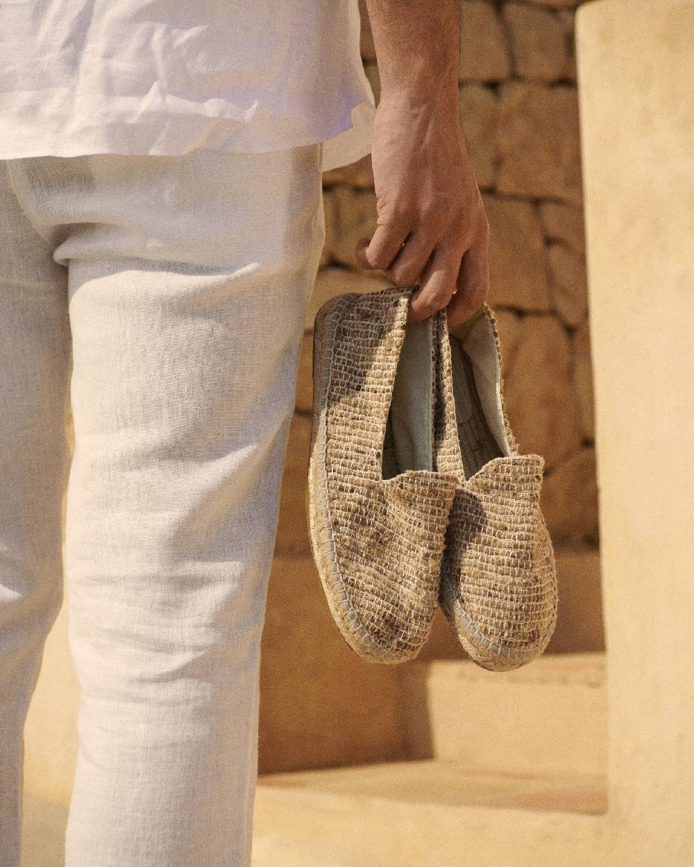 Manebí Raw Woven Silk \u0026 Cotton Espadrilles - Yucatán Natural 2025