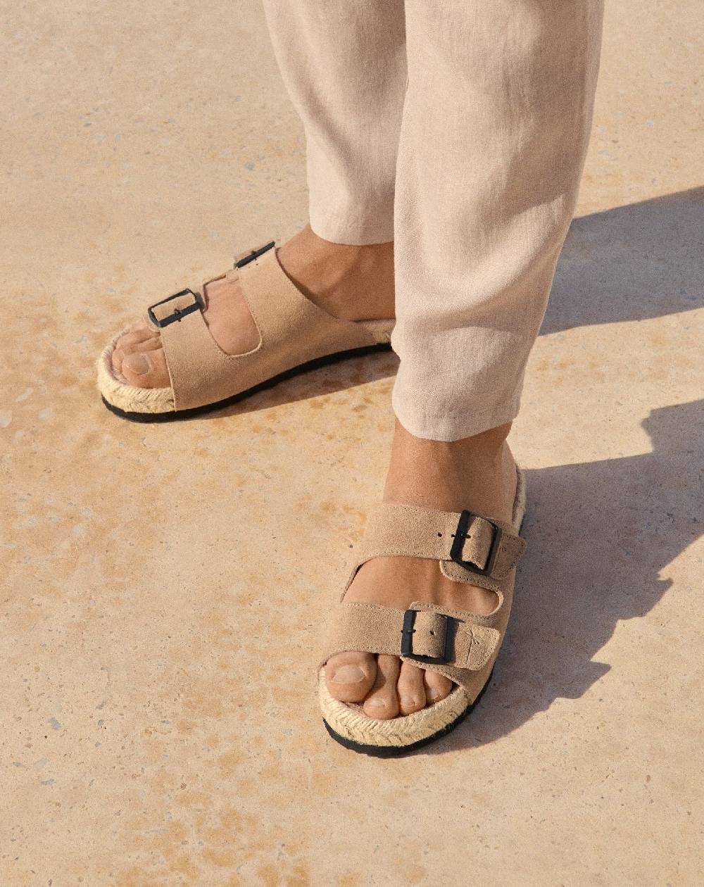 Manebí Suede Nordic Sandals - Hamptons Vintage Taupe Economico