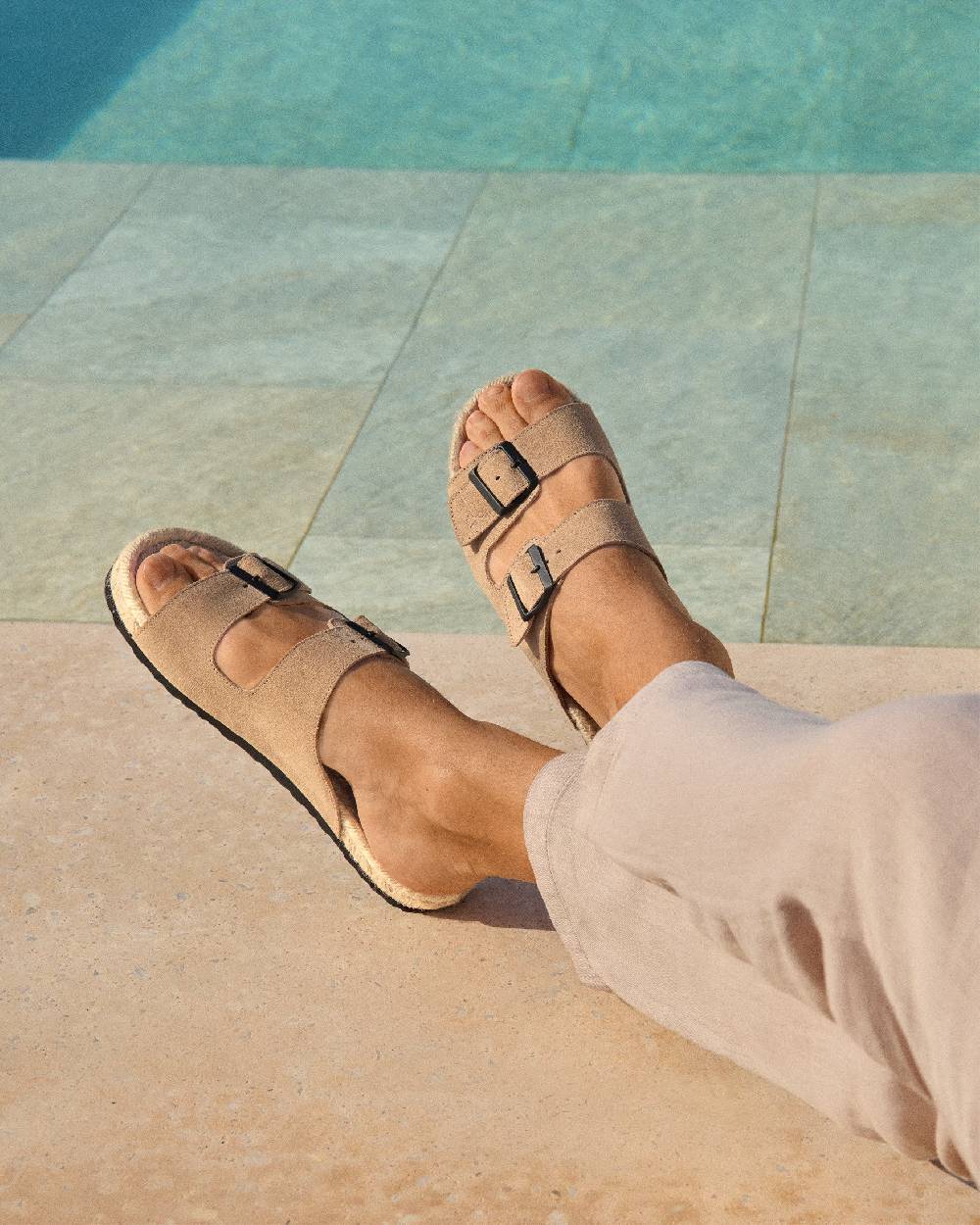 Manebí Suede Nordic Sandals - Hamptons Vintage Taupe Economico
