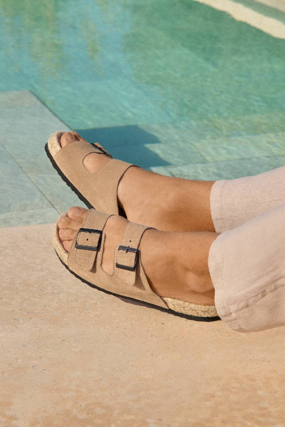 Manebí Suede Nordic Sandals - Hamptons Vintage Taupe Economico