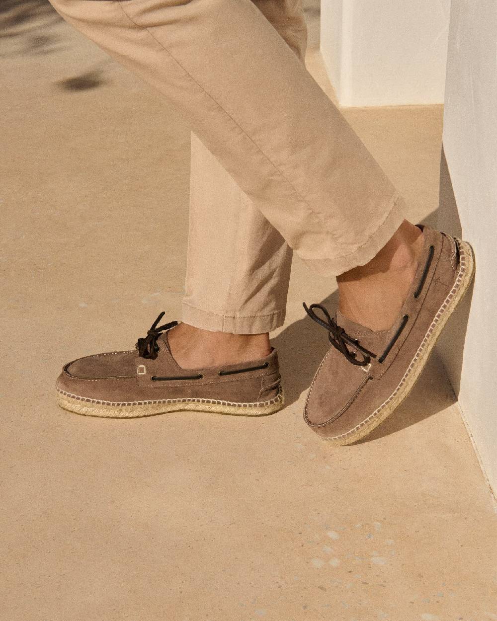 Manebí Suede Boat-Shoes Espadrilles - Hamptons Dark Moka Saldi Di Fabbrica