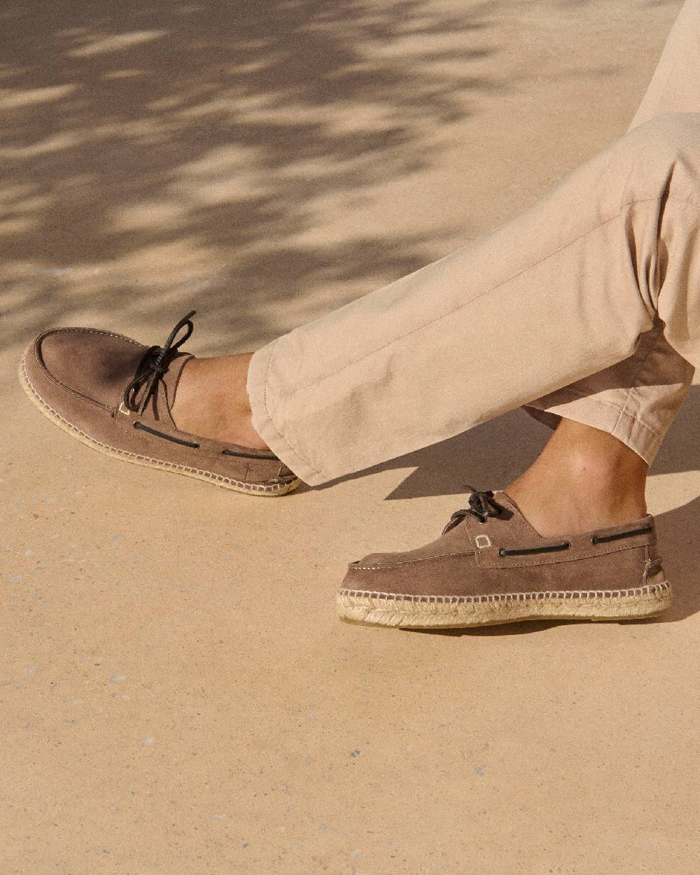 Manebí Suede Boat-Shoes Espadrilles - Hamptons Dark Moka Saldi Di Fabbrica