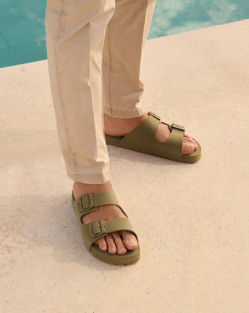 Manebí Eva Swim Sandals - Honolulu Kaki Green Nuova