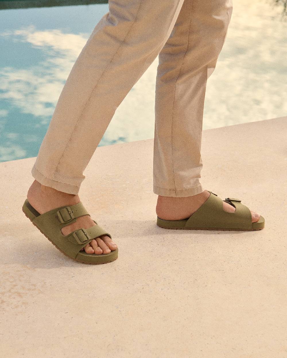 Manebí Eva Swim Sandals - Honolulu Kaki Green Nuova