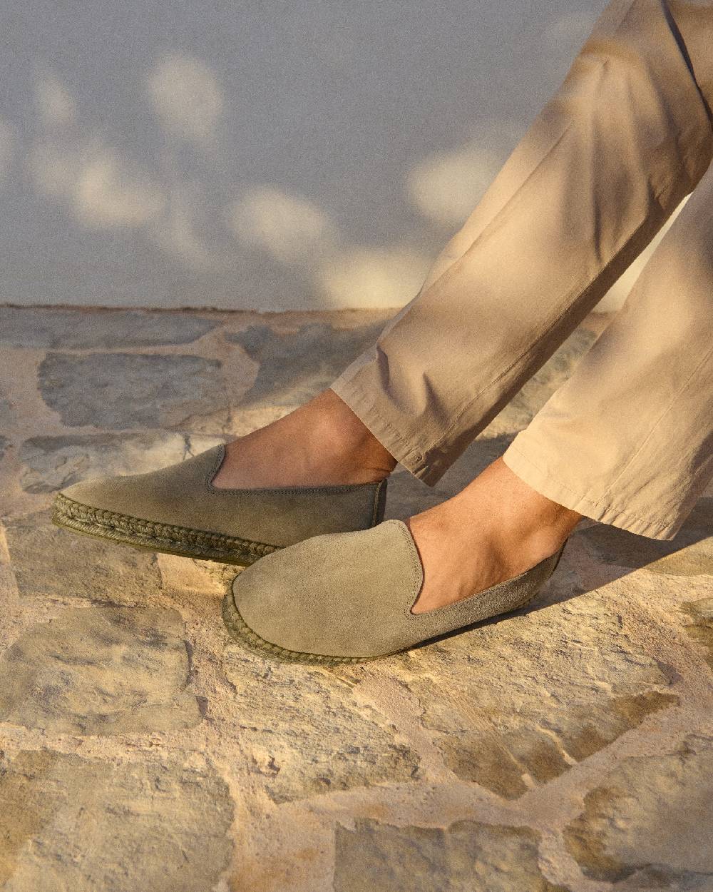 Manebí Espadrillas flat in pelle scamosciata - Hamptons - Forest On Tone 2025