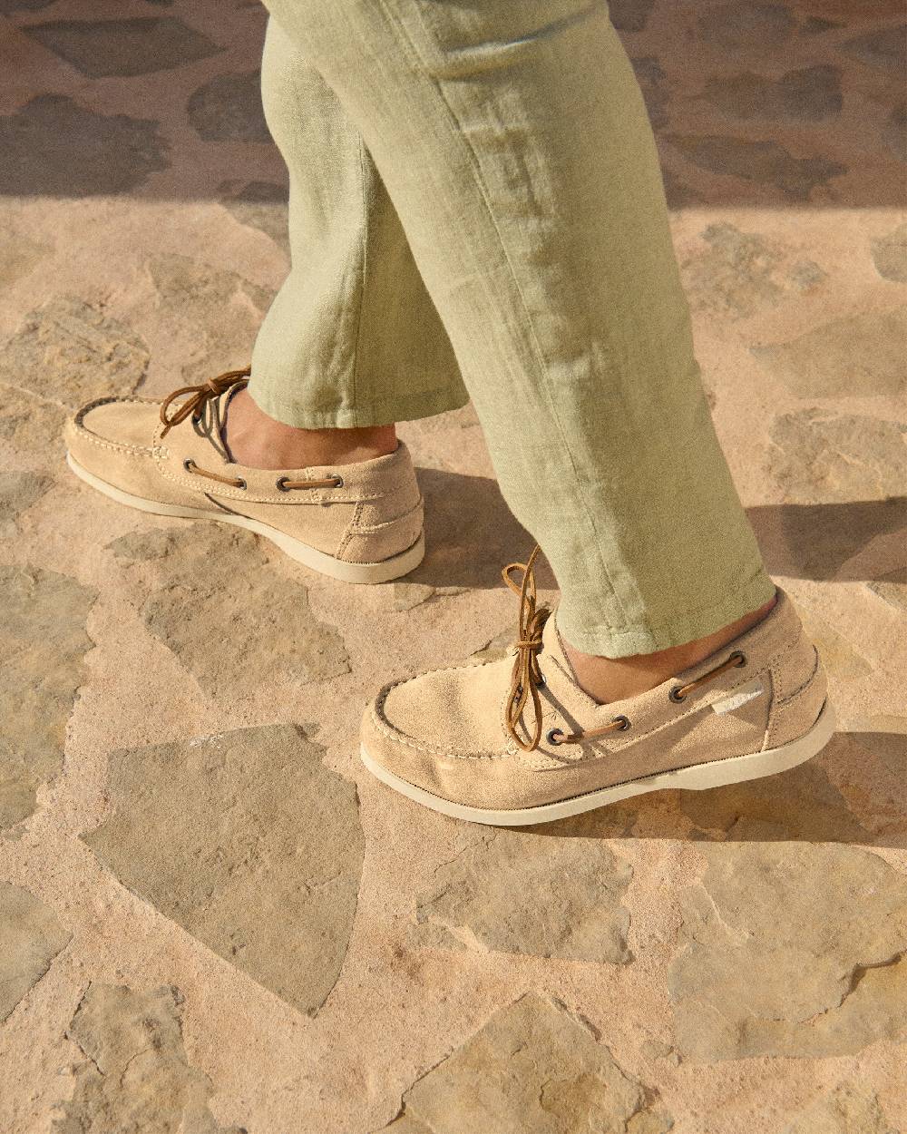 Manebí Suede Boat-Shoes - Hamptons Champagne Beige Nuovo