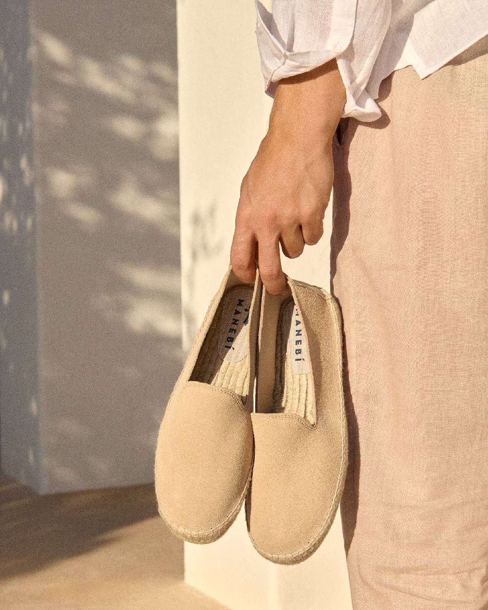 Manebí Espadrillas - Hamptons - Champagne Beige Vendita