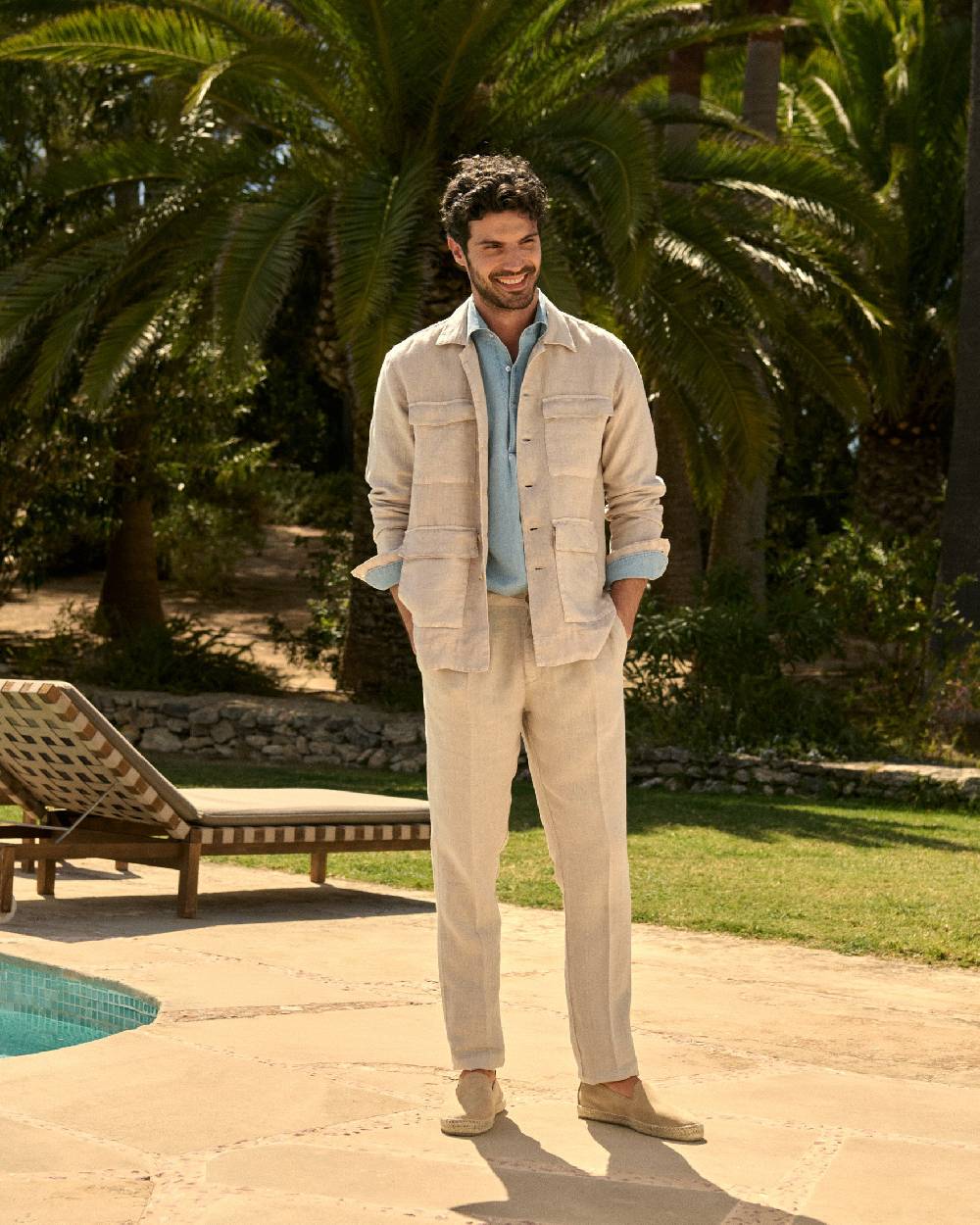 Manebí Irish Linen Savana Trousers - Kaki Beige Soddisfazione Garantita