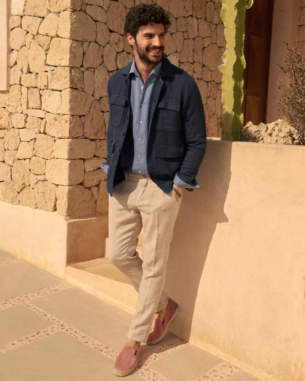 Manebí Irish Linen Savana Jacket - Night Blue Consegna Veloce