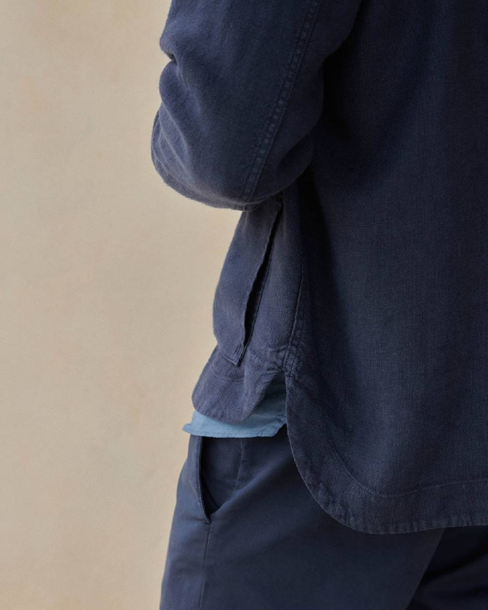 Manebí Linen Sahara Over Jacket - Night Blue Spedizione gratuita