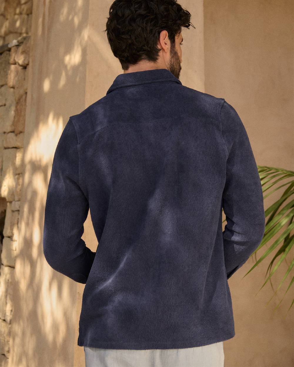Manebí Organic Terry Cotton|Antonello Polo Shirt - Long Sleeves Navy Novità