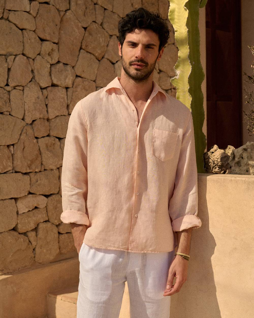 Manebí Washed Linen Panama Shirt - Spanish Villa Outlet