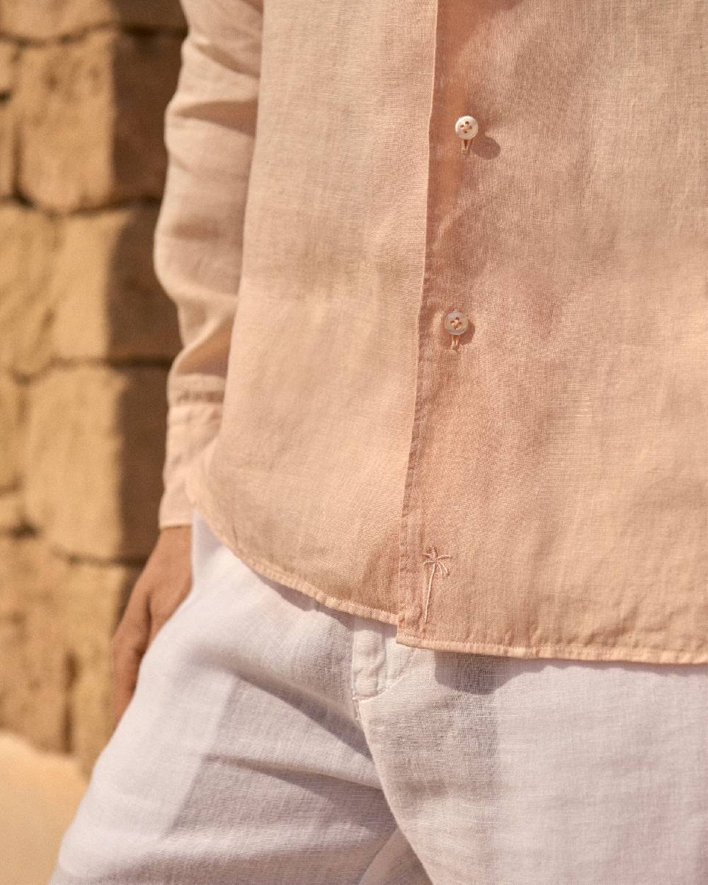 Manebí Washed Linen Panama Shirt - Spanish Villa Outlet