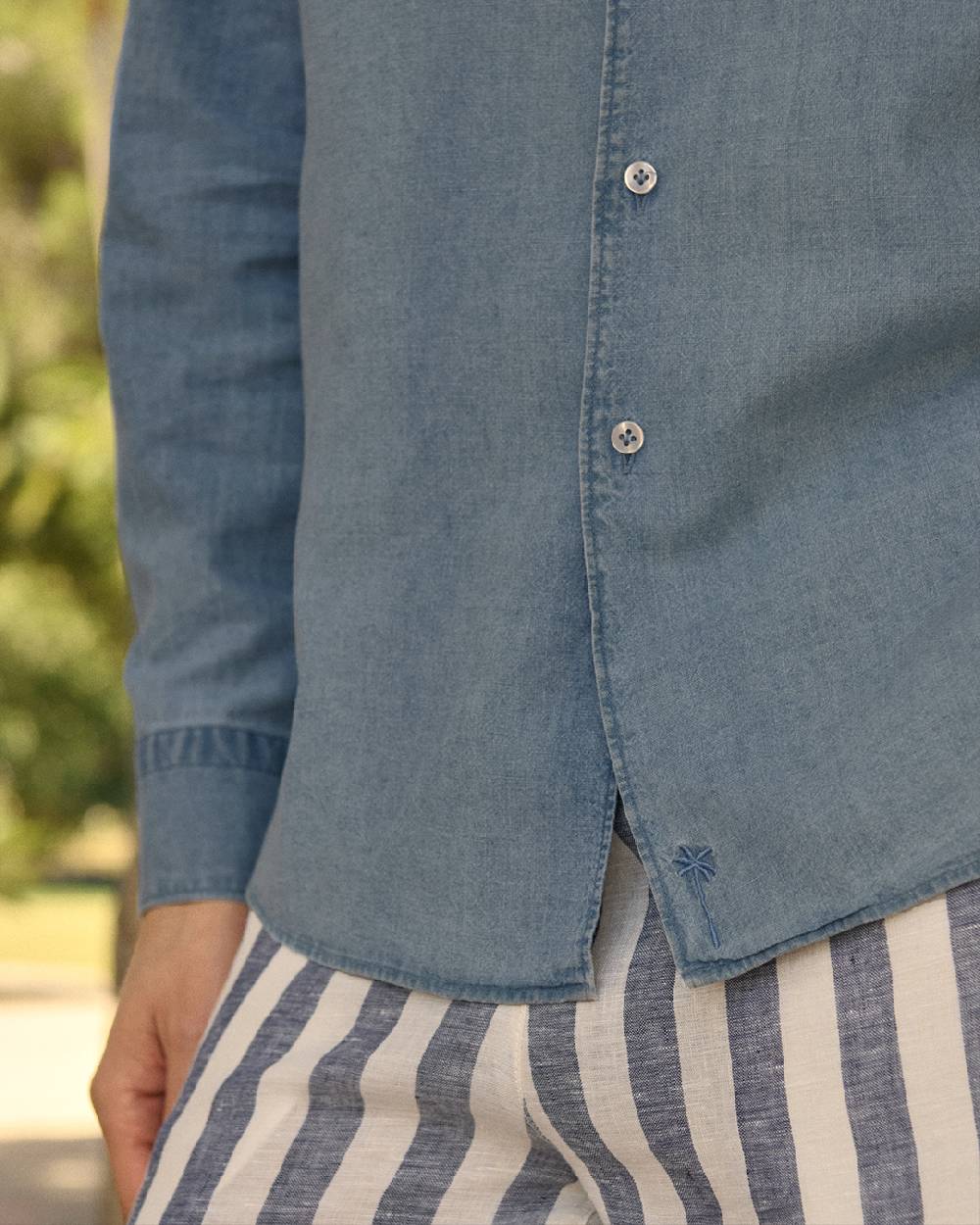 Manebí Lenim: Linen Denim|Panama Shirt Saldi