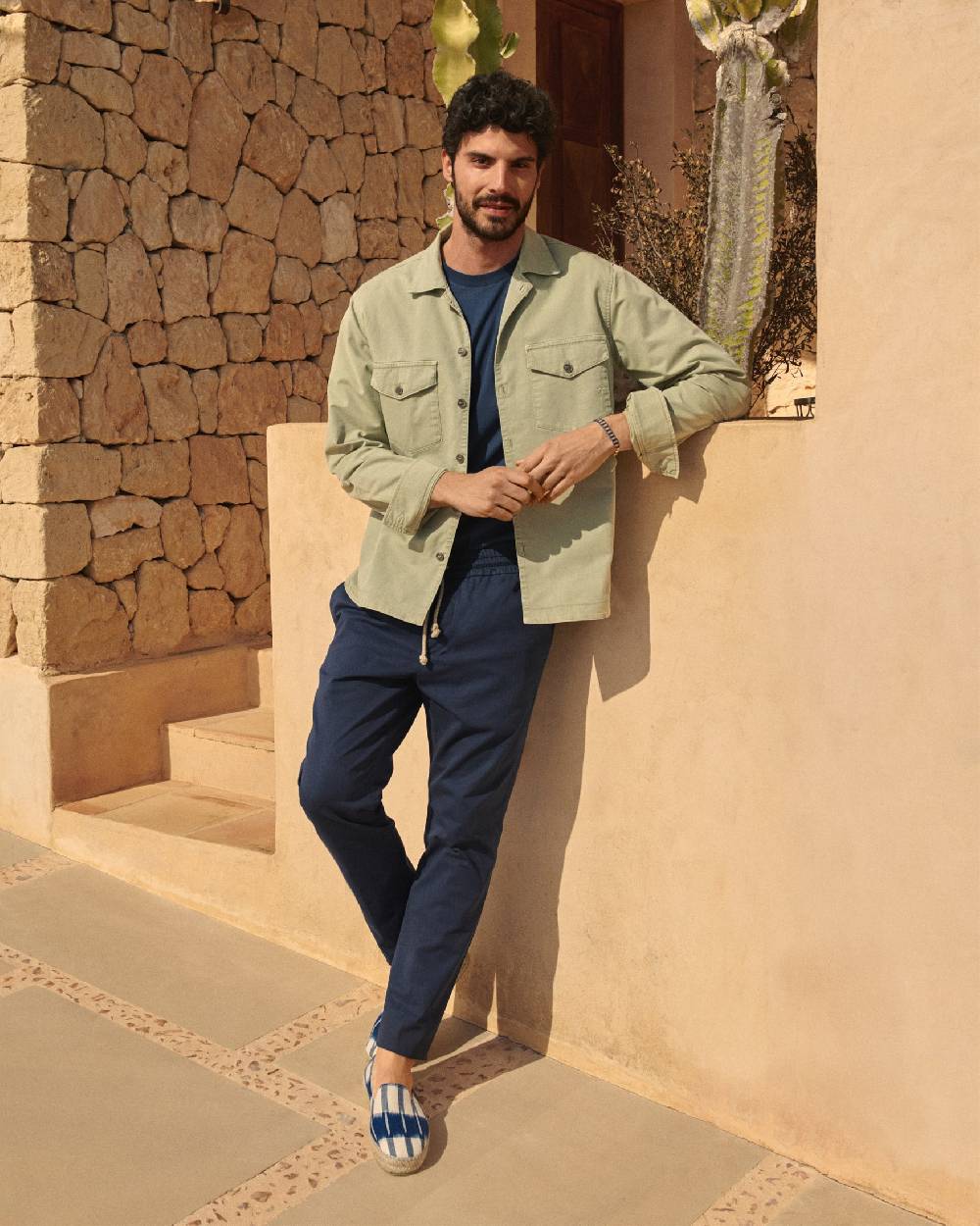 Manebí Stonewashed Cotton|Santa Fe Field Jacket - Embroidered Logo Military Green Italia