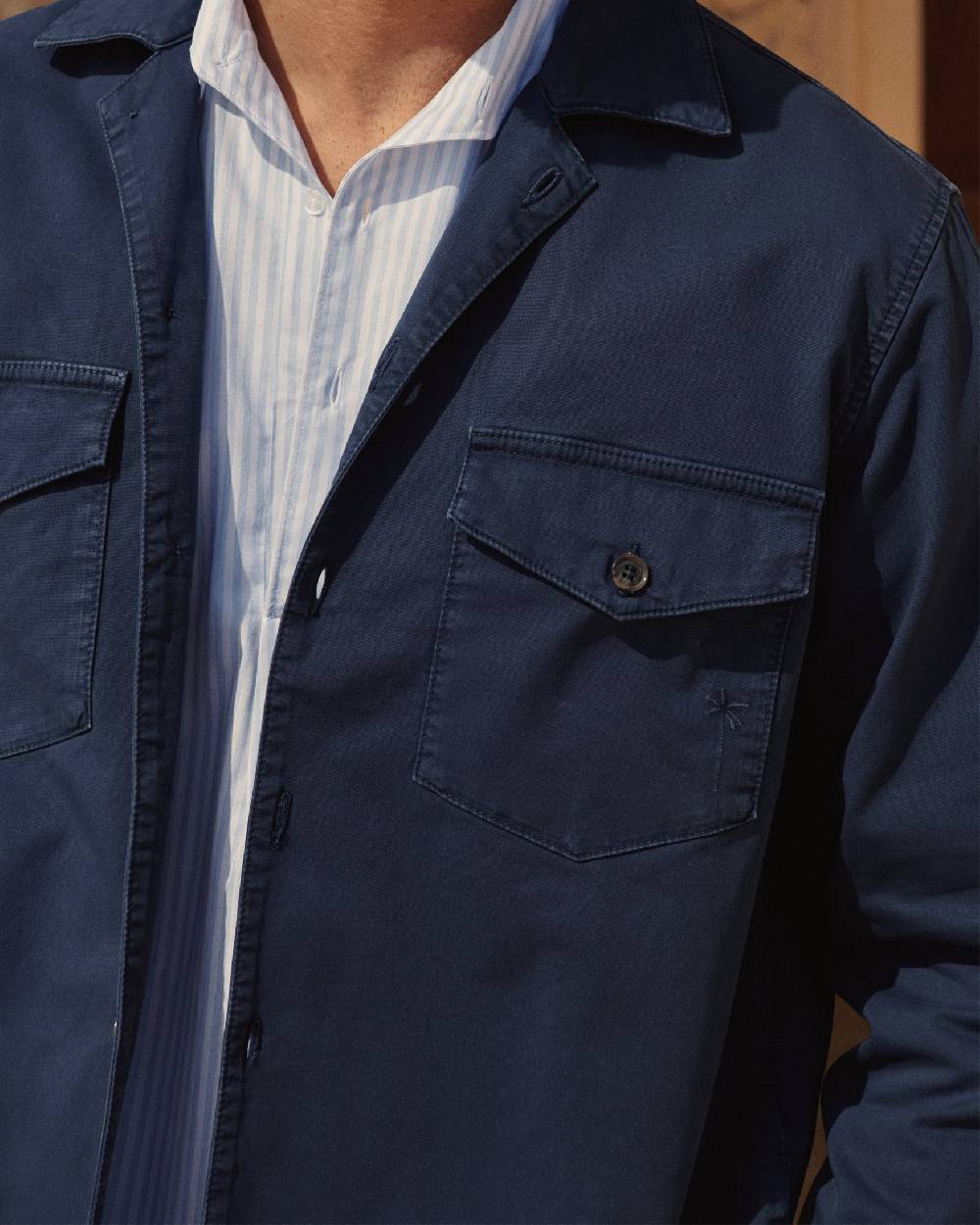 Manebí Stonewashed Cotton|Santa Fe Field Jacket - Embroidered Logo Night Blue 2025