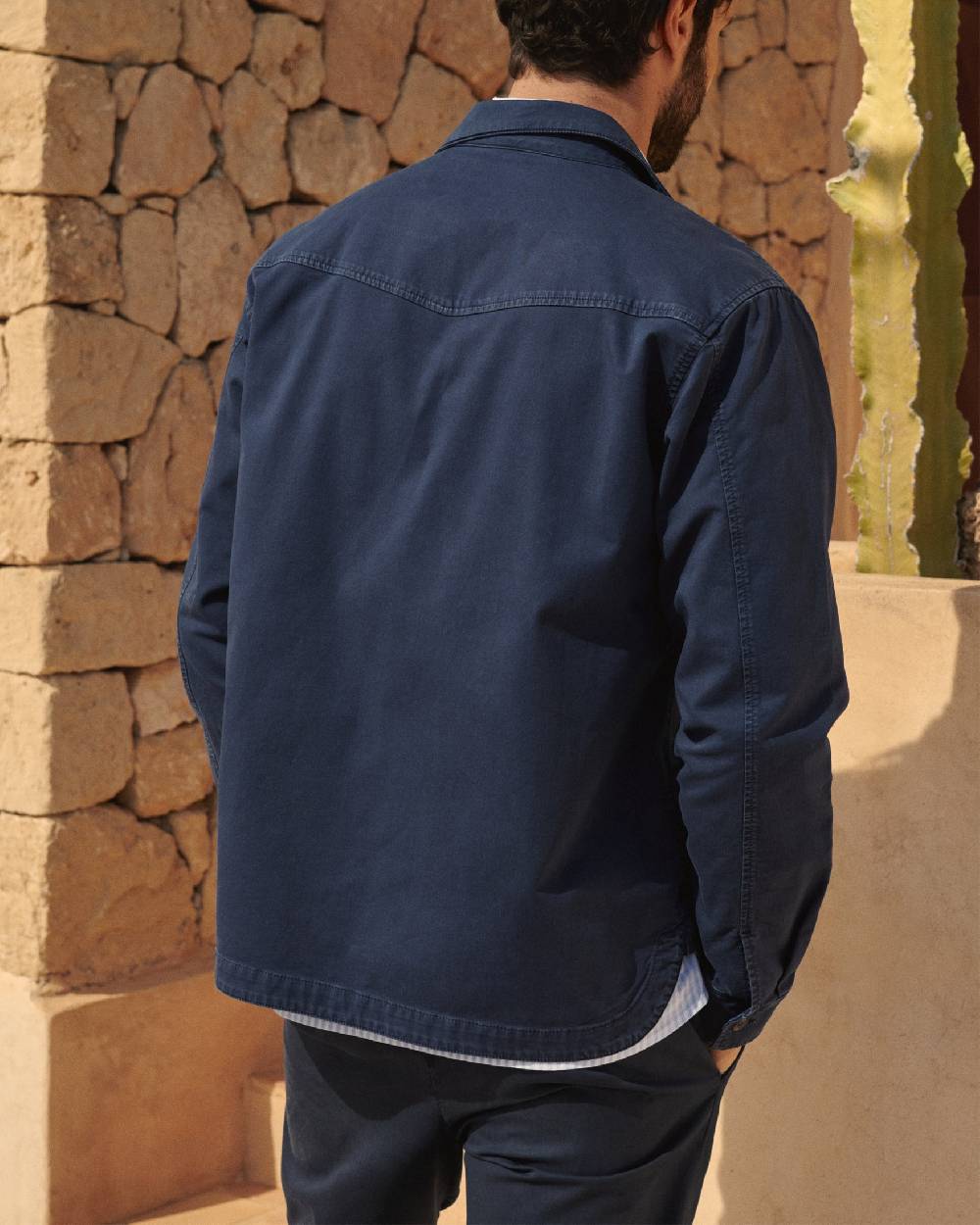 Manebí Stonewashed Cotton|Santa Fe Field Jacket - Embroidered Logo Night Blue 2025