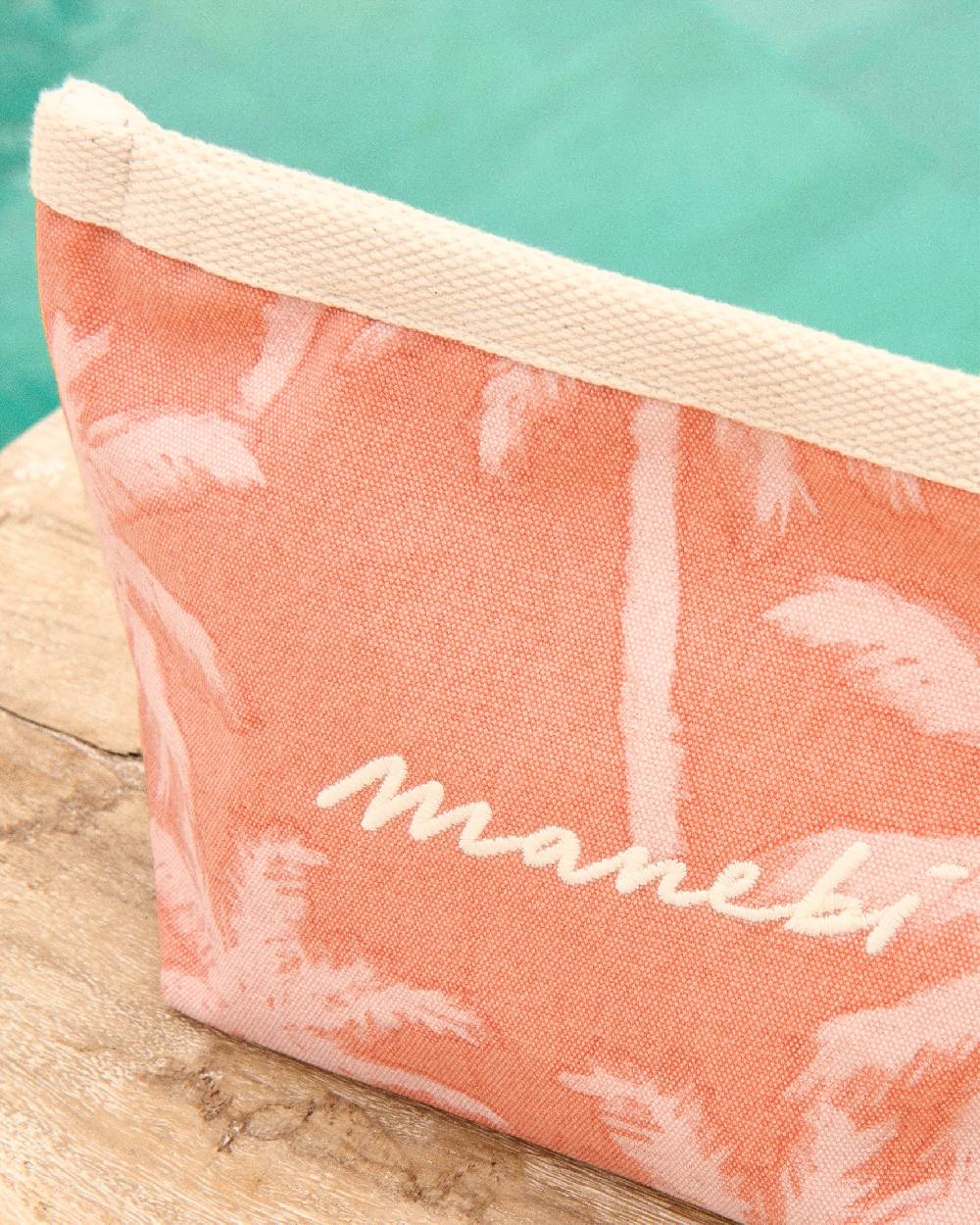Manebí Canvas Tender2Tote - Sunbaked \u0026 Cream Pink Maxi Palm Convenienza