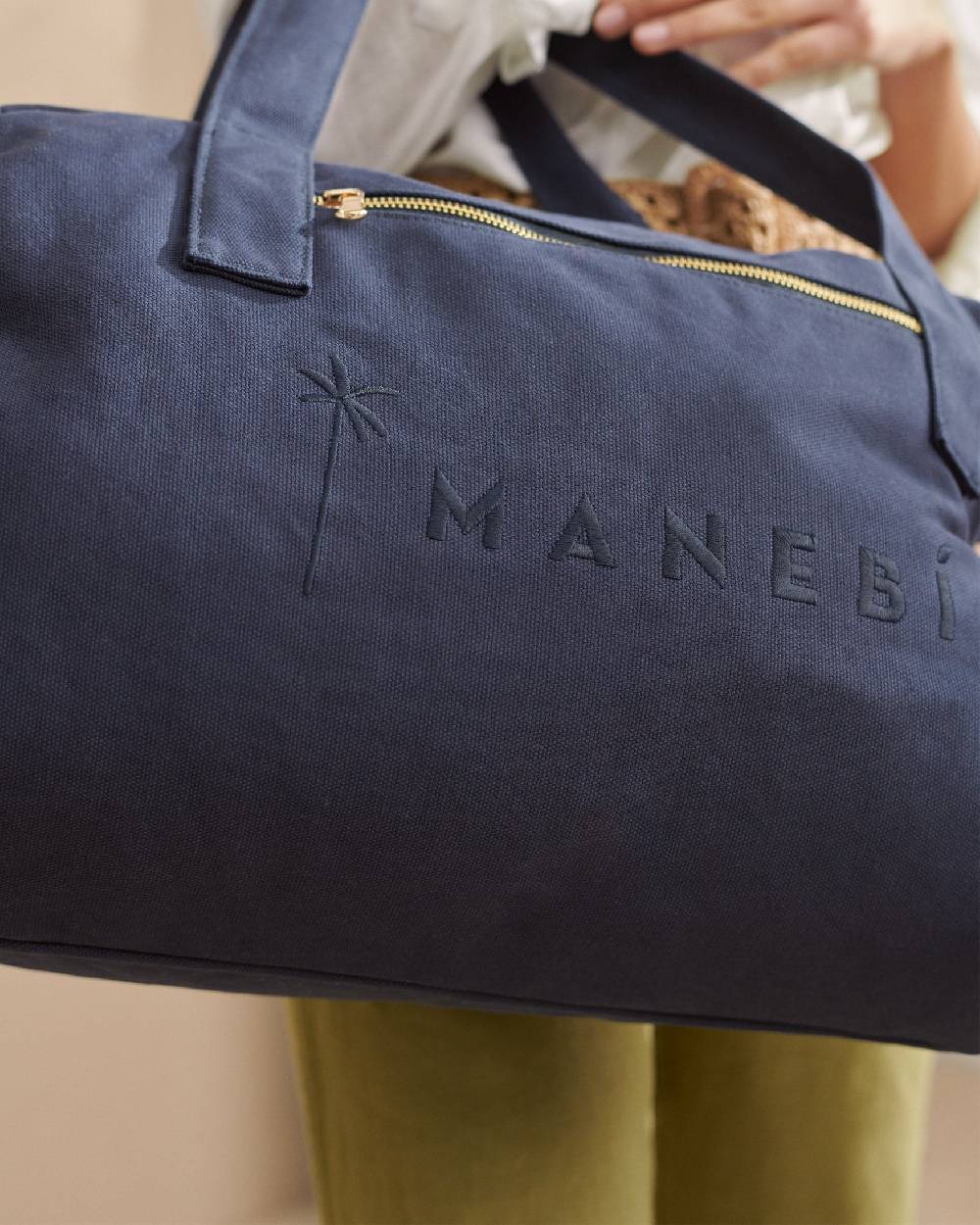 Manebí Canvas Weekend Bag - La Havana Blue Presa
