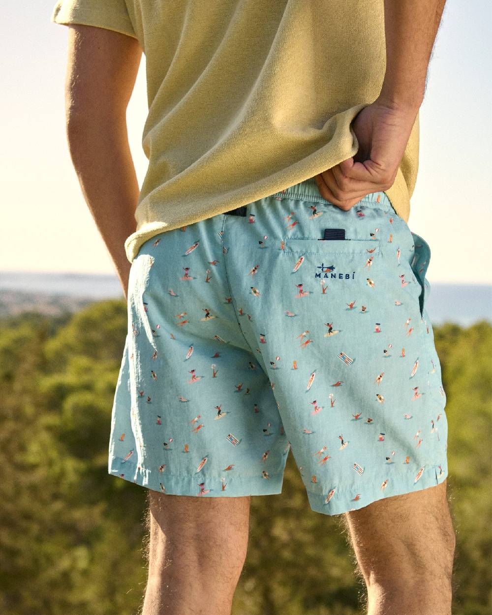 Manebí Printed Swim Shorts - Kids In The Sea Saldi Di Fabbrica